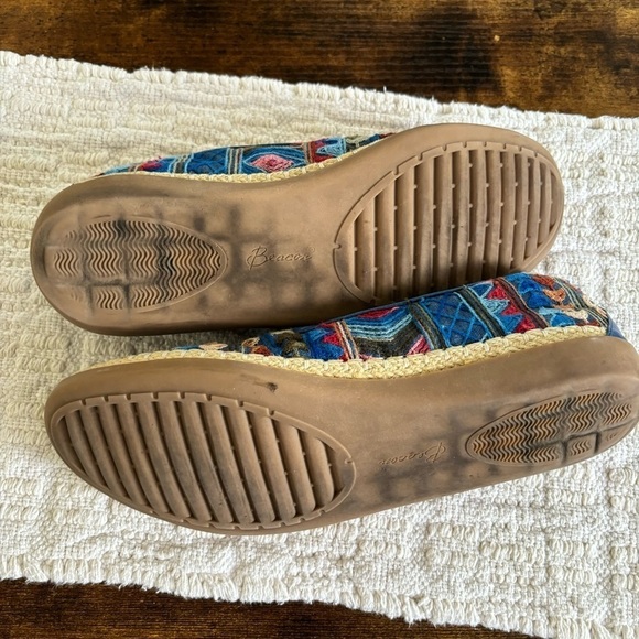 Beacon Embroidered Bohemian Espadrille slip on flats Size 12 N - Picture 7 of 8